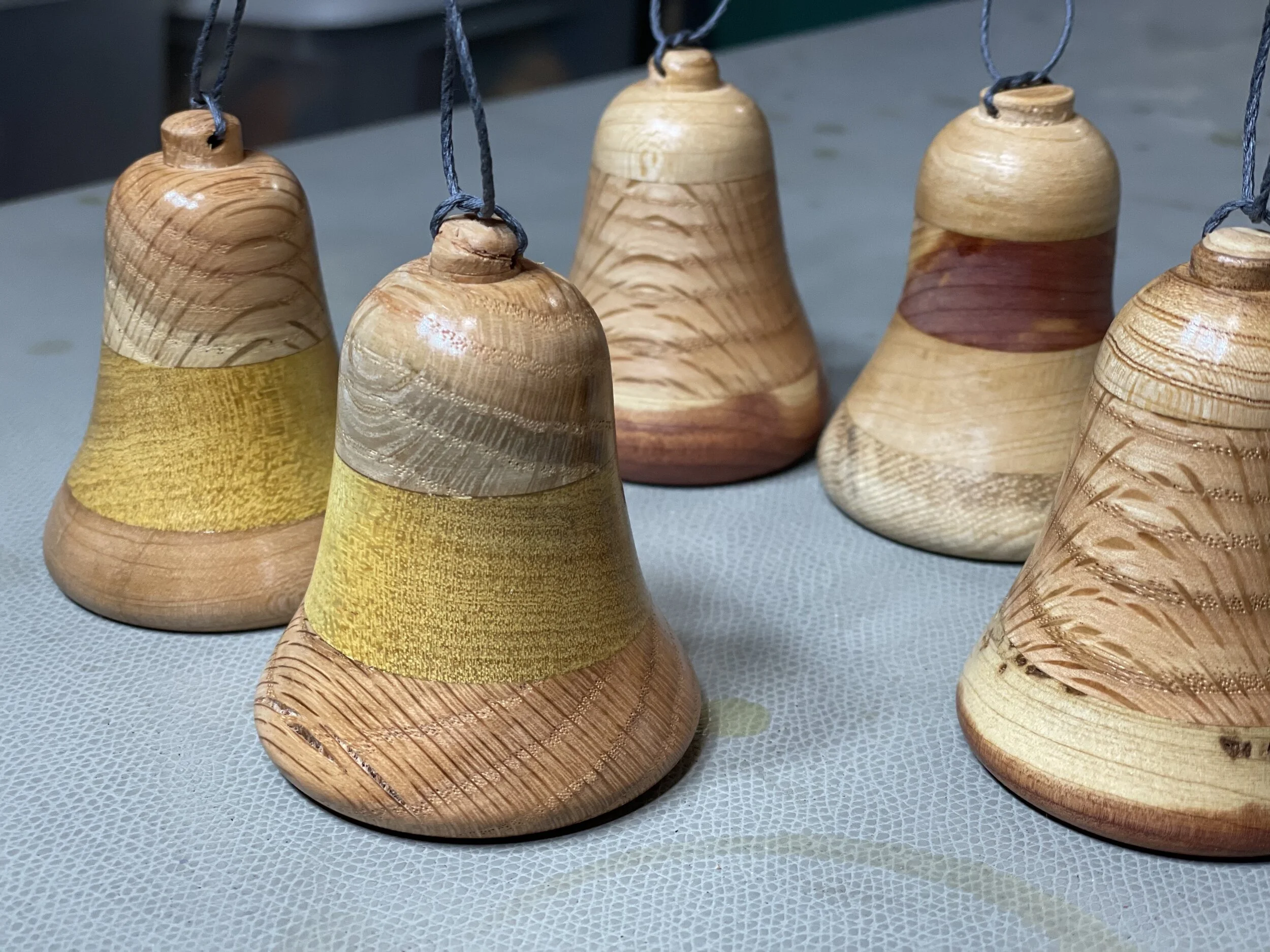 Wooden bell tree ornament — fairTURN Studio